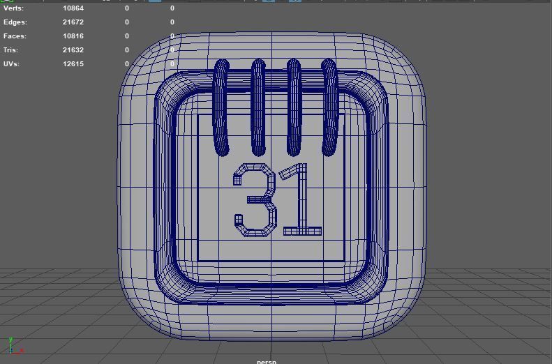 Calander icon 3D model_9
