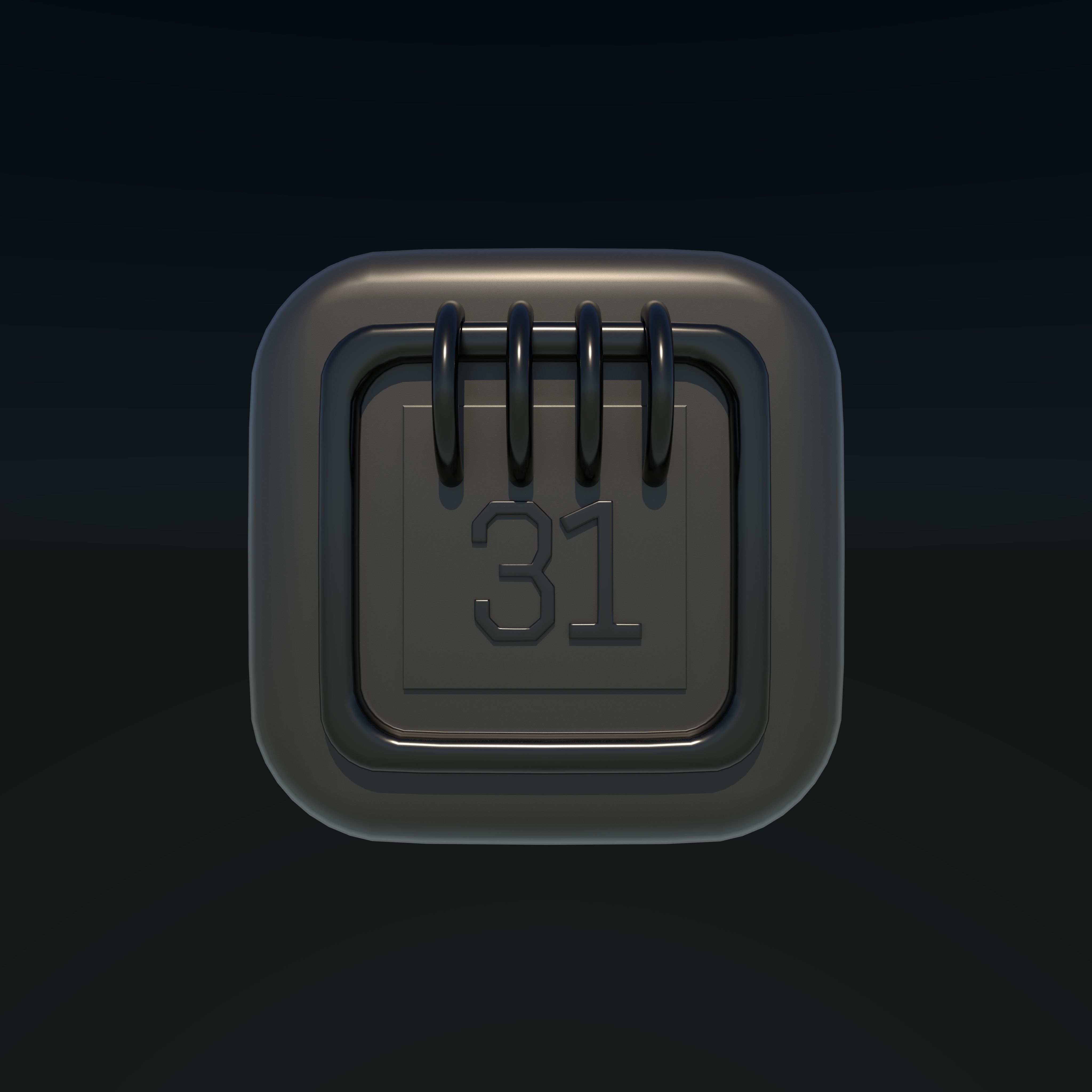 Calander icon 3D model_7