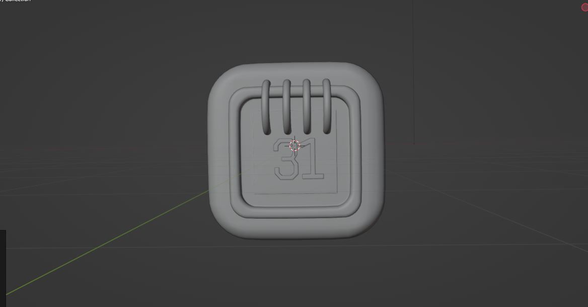 Calander icon 3D model_8