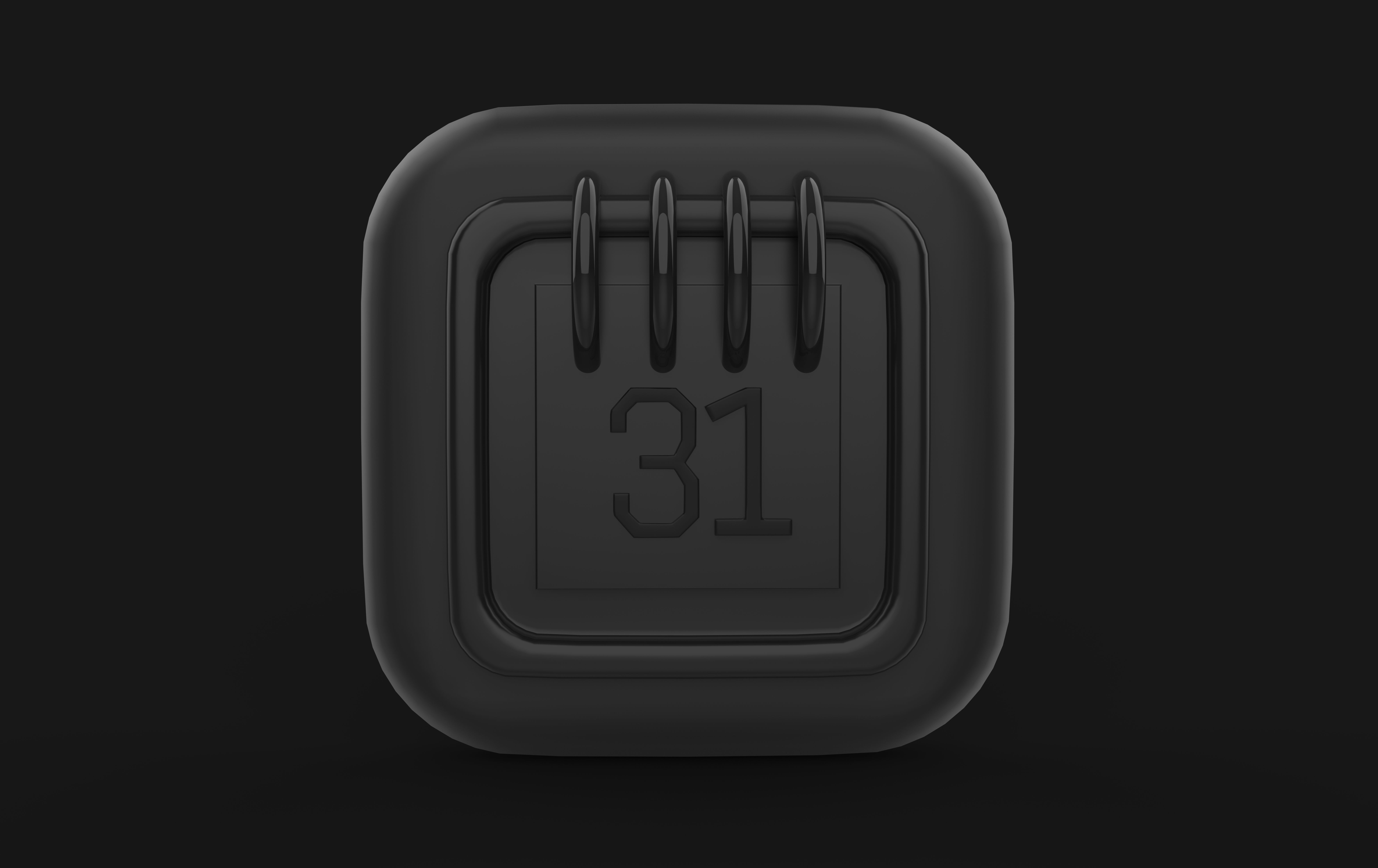 Calander icon 3D model_0