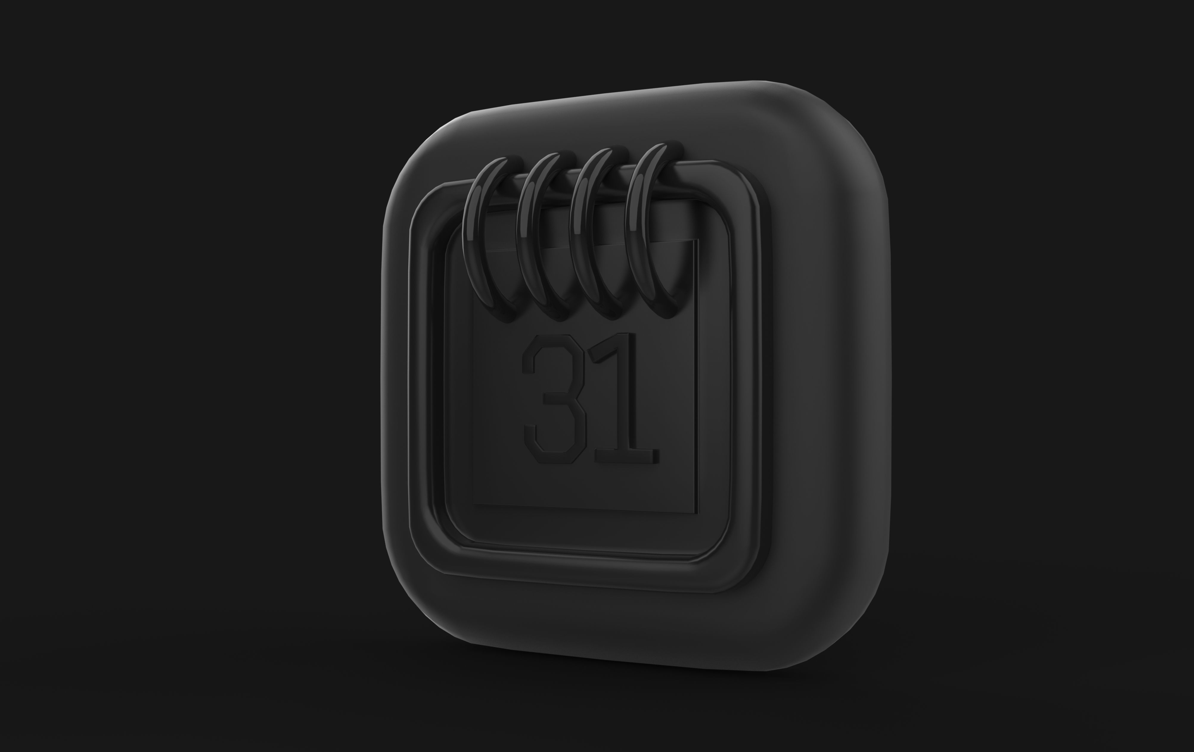 Calander icon 3D model_2