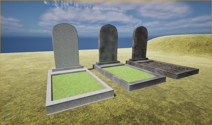 Grave Low-poly 3D model