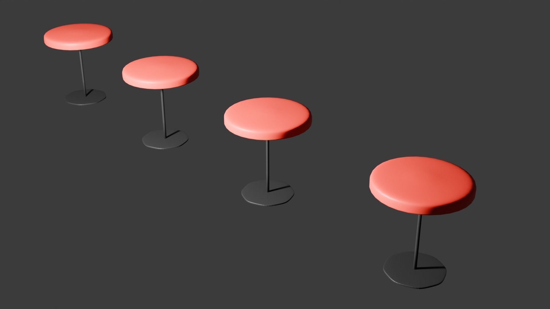 Ramen shop seat 3D model_1
