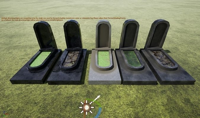 Grave Low-poly 3D model