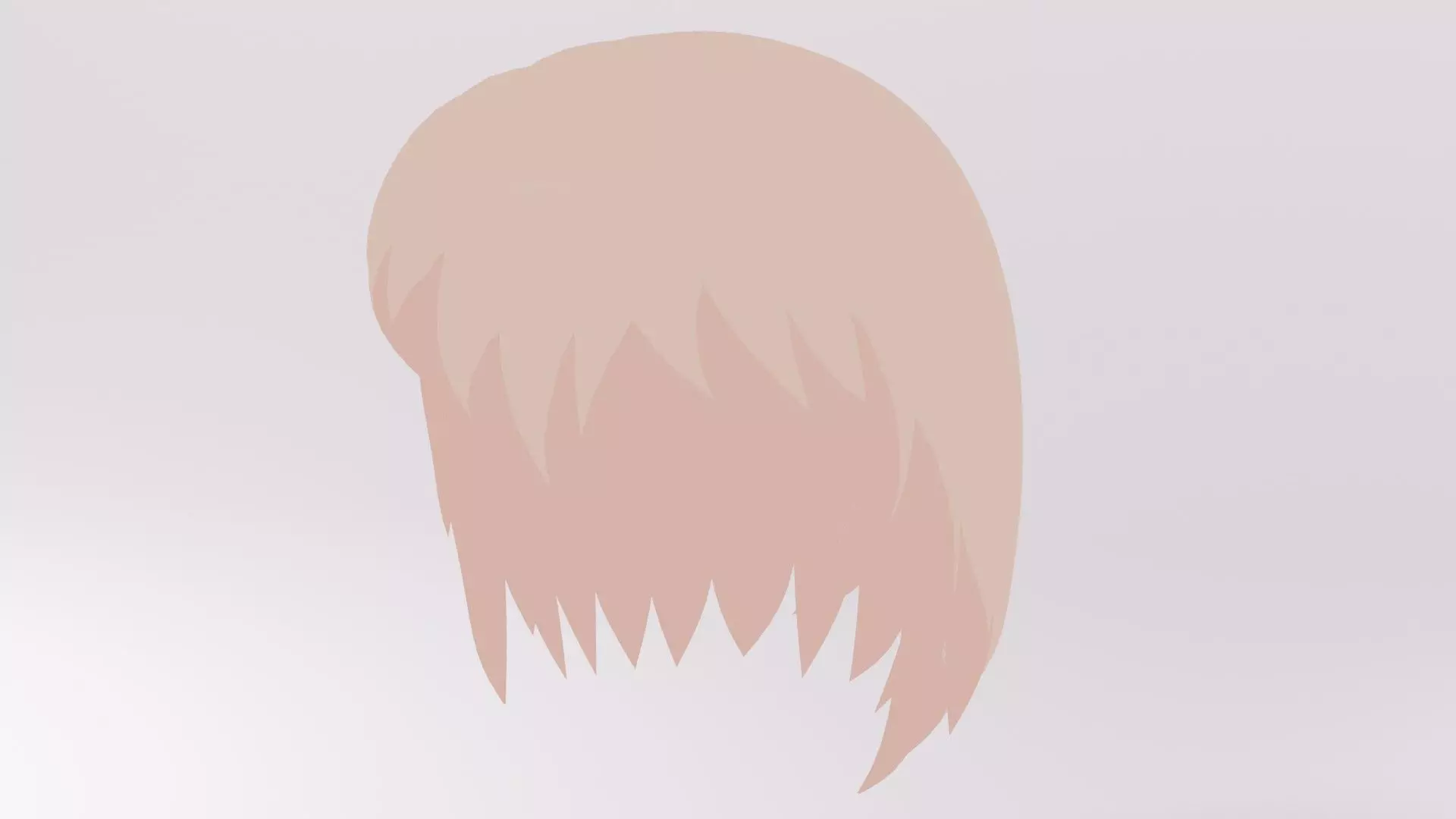 Anime girl pink hair 3D model