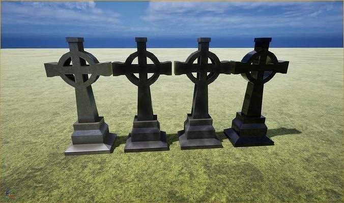 Tombstone Low-poly 3D model