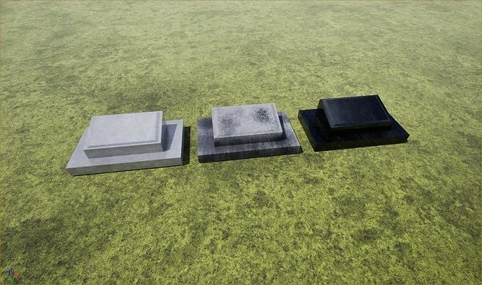 Tombstone Low-poly 3D model