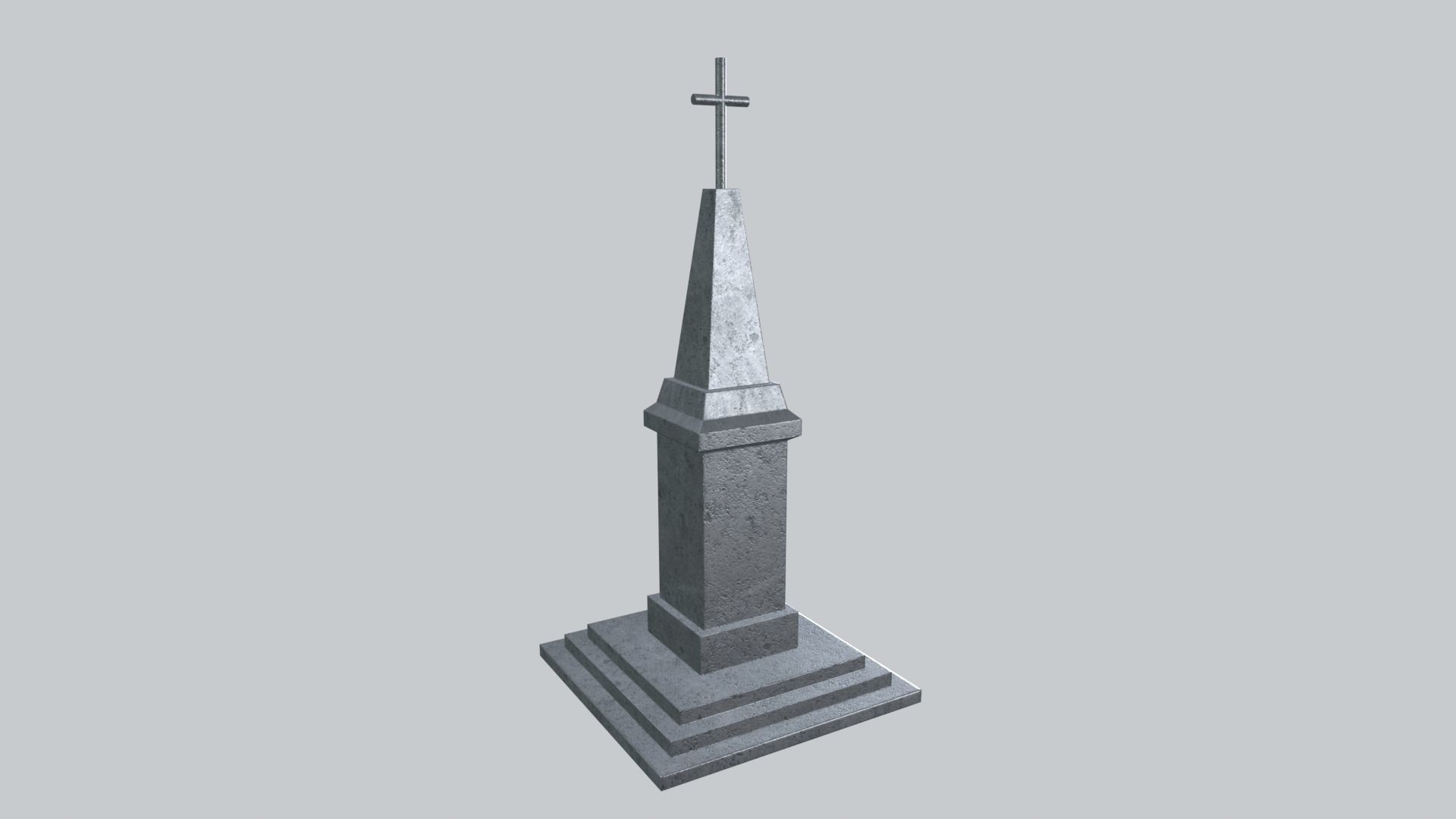 Tombstone Low-poly 3D model_1