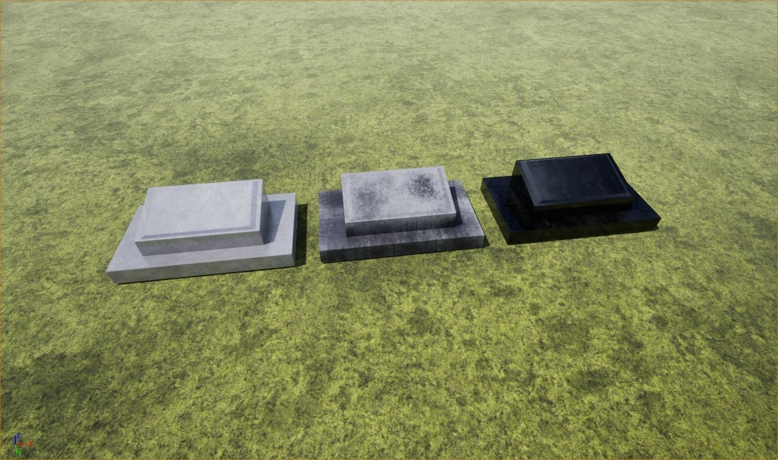 Graves and tombstones pack Low-poly 3D model_40