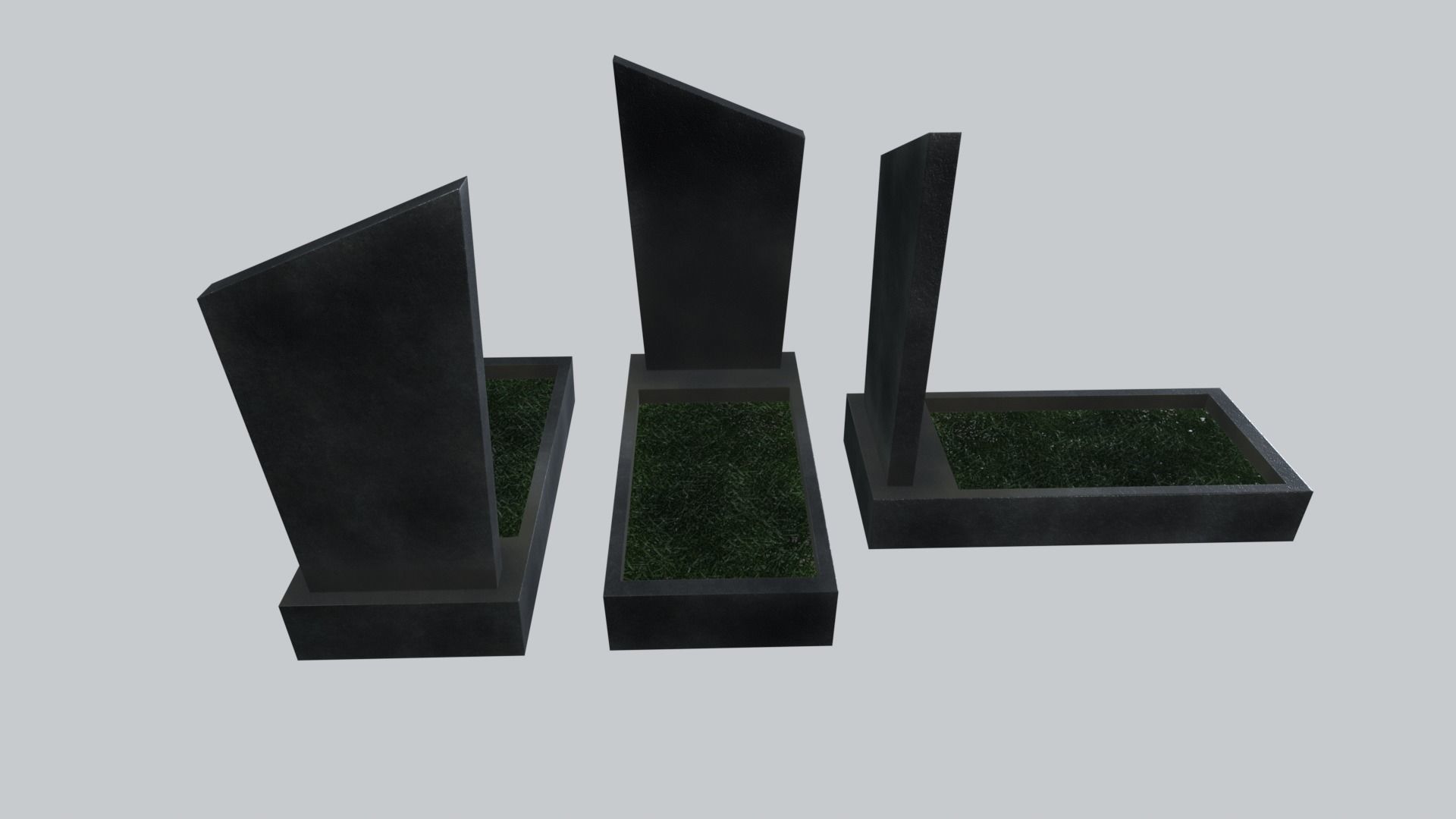 Graves and tombstones pack Low-poly 3D model_25