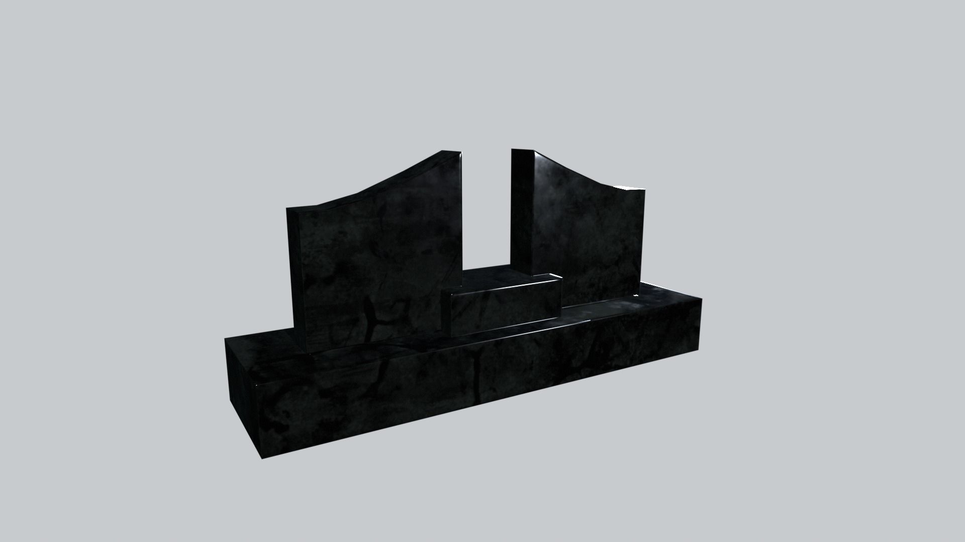 Graves and tombstones pack Low-poly 3D model_51