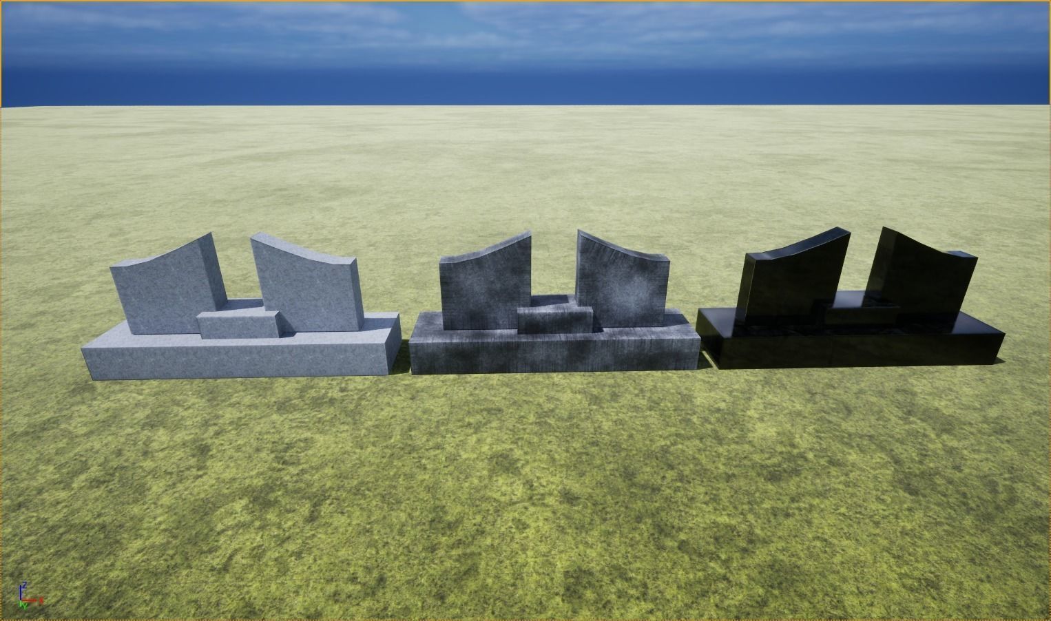 Graves and tombstones pack Low-poly 3D model_50