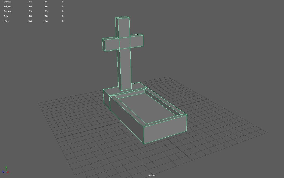 Graves and tombstones pack Low-poly 3D model_14