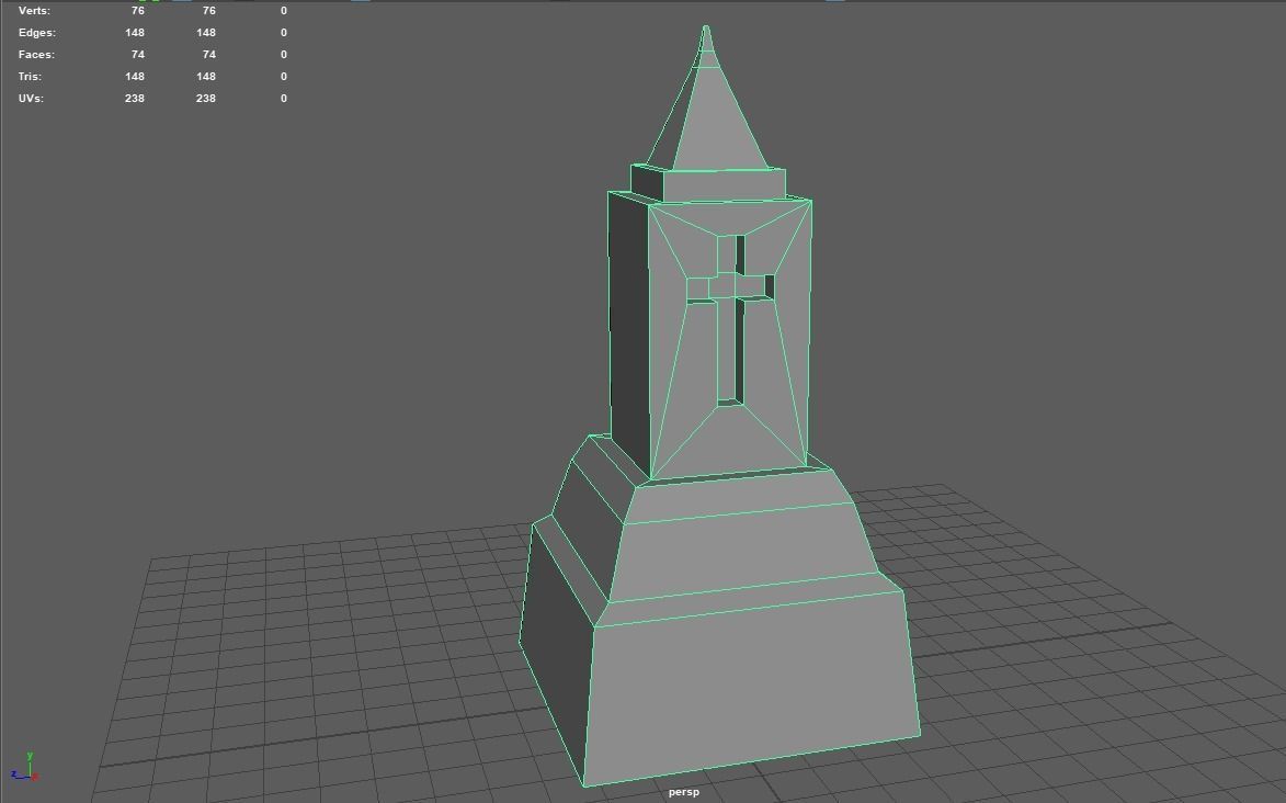 Graves and tombstones pack Low-poly 3D model_39