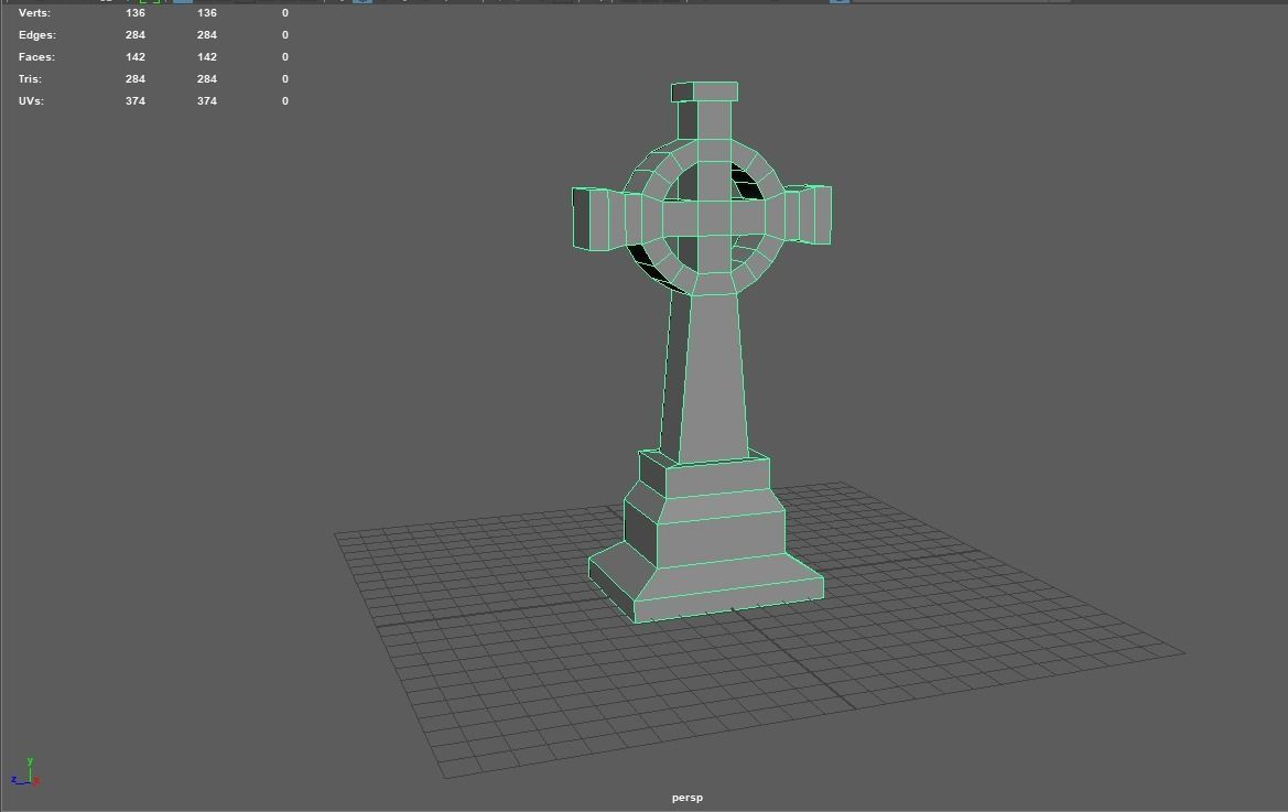 Graves and tombstones pack Low-poly 3D model_34