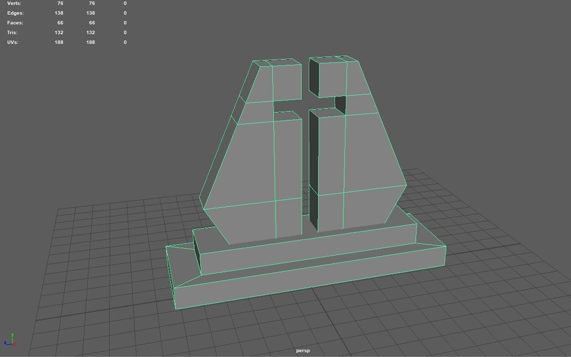 Graves and tombstones pack Low-poly 3D model_49
