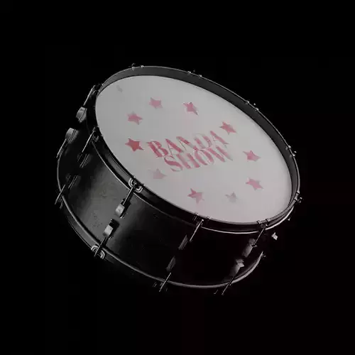 Drum Realistic whit textures Free 3D model