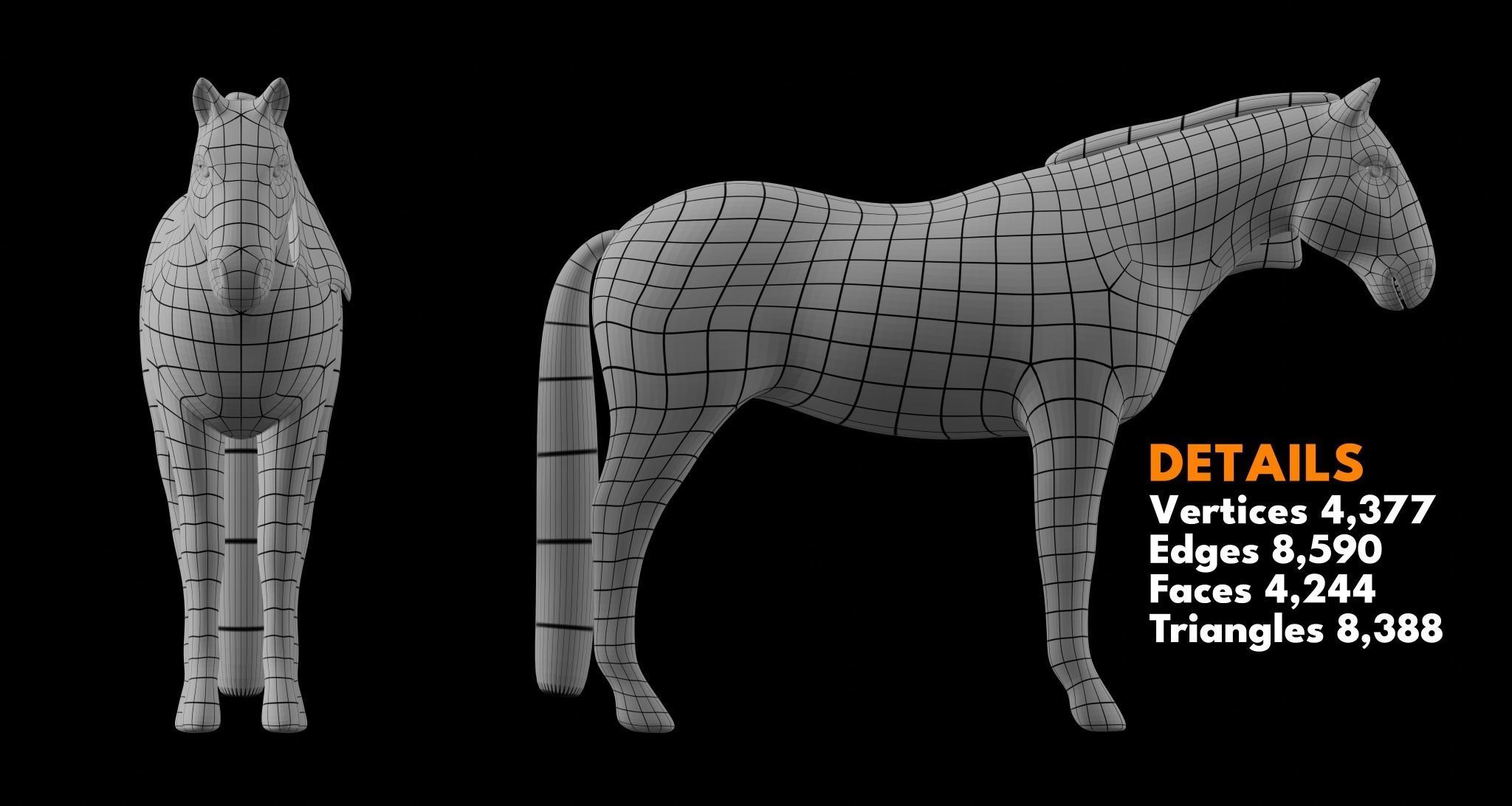 Animal Basemesh Pack - 13 base meshes 3D model_7