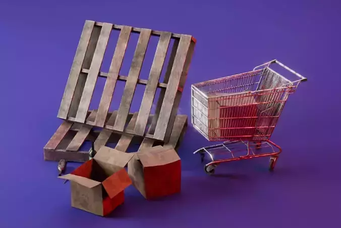 Trash Free low-poly 3D model