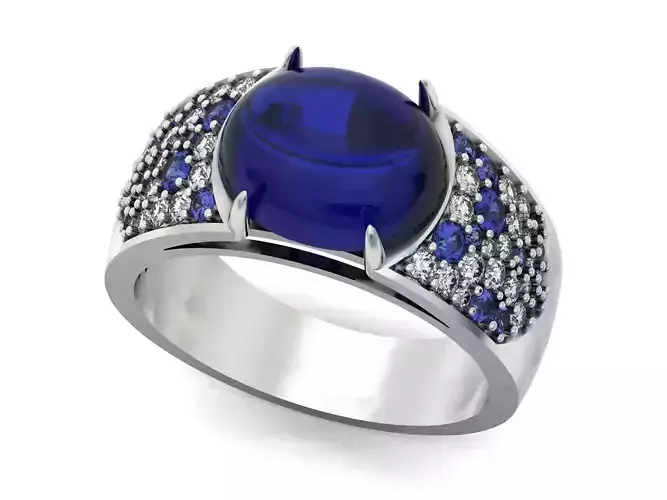 Mauboussin Sapphire  Ring 1298 3D print model