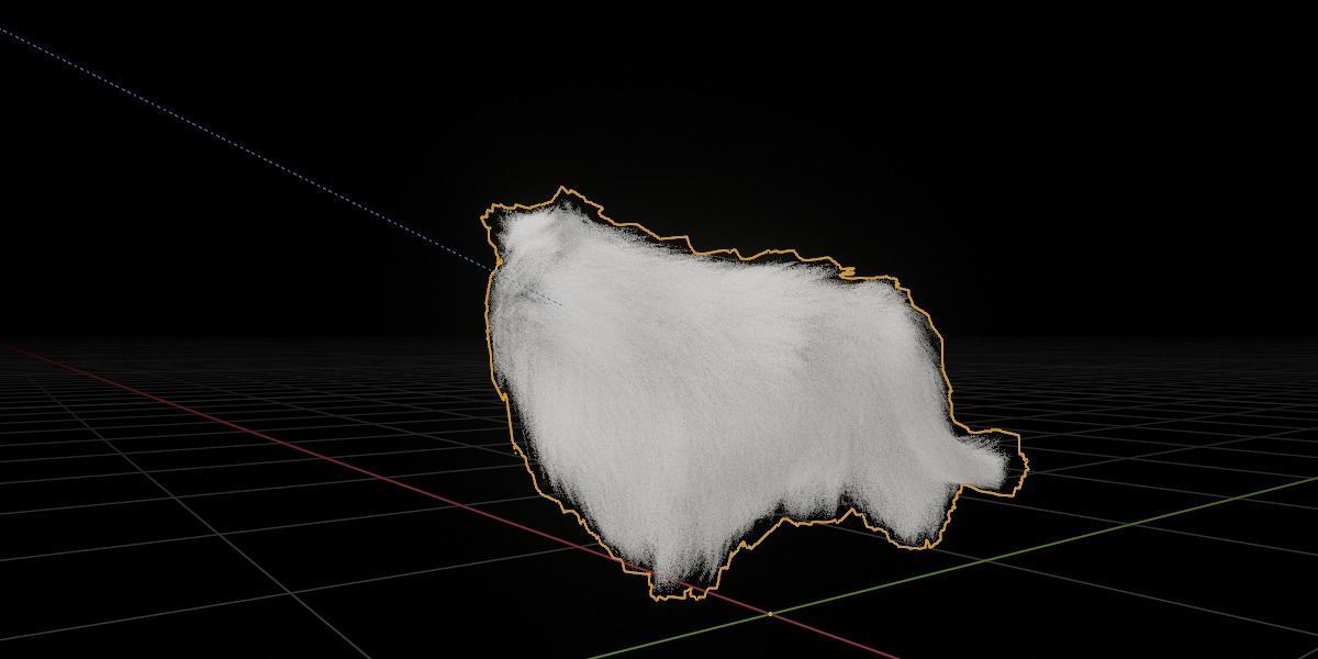 White House Cat Low-poly 3D model_15