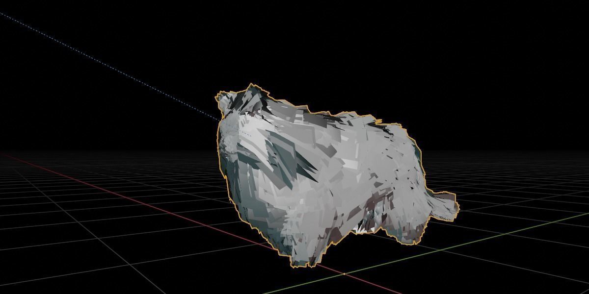 White House Cat Low-poly 3D model_17