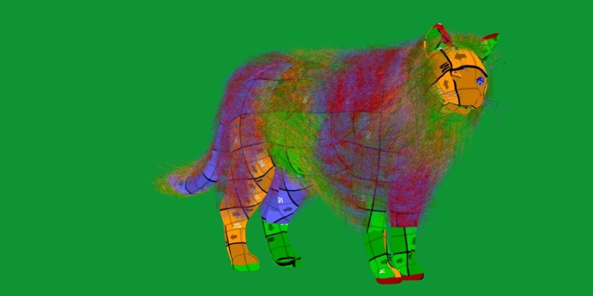 White House Cat Low-poly 3D model_30