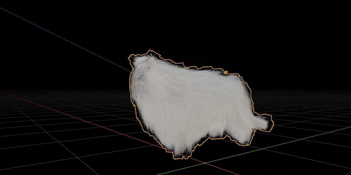 White House Cat Low-poly 3D model_16