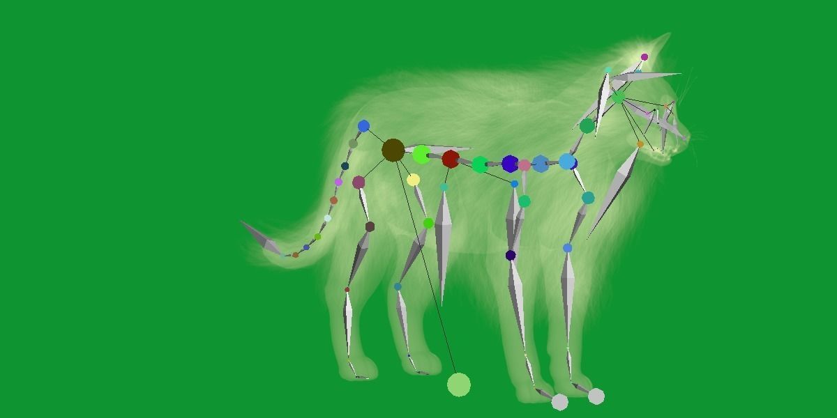 White House Cat Low-poly 3D model_28