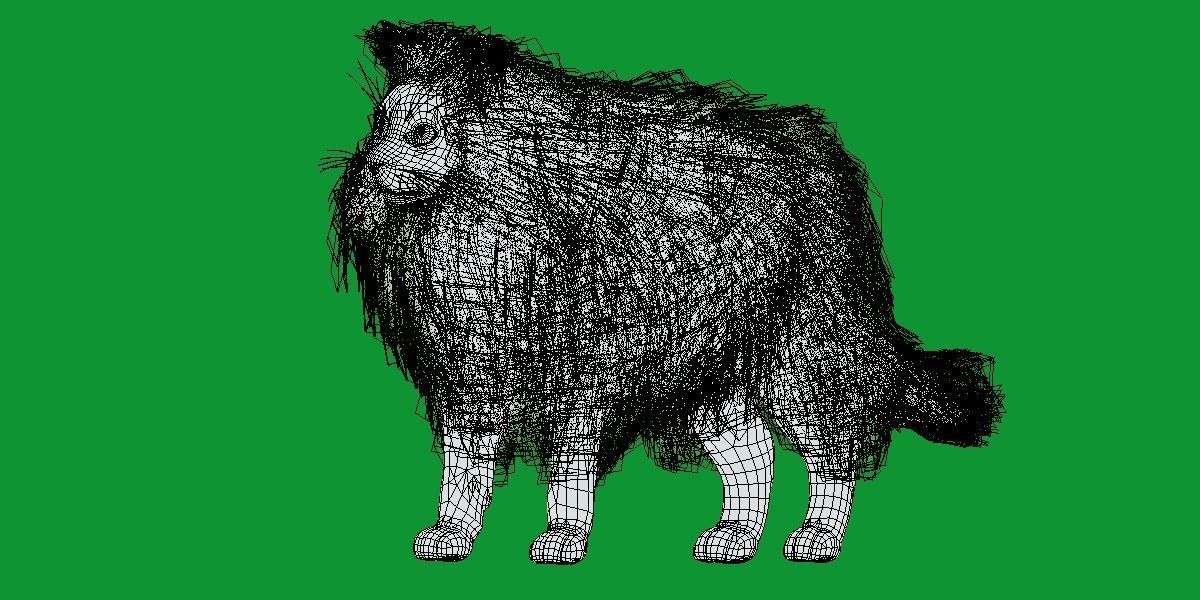 White House Cat Low-poly 3D model_25