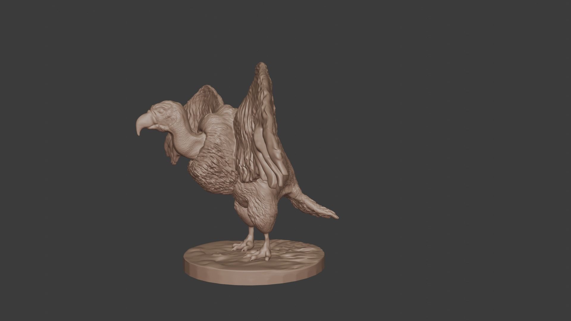Vulture wings spread out stl 3D print model_1