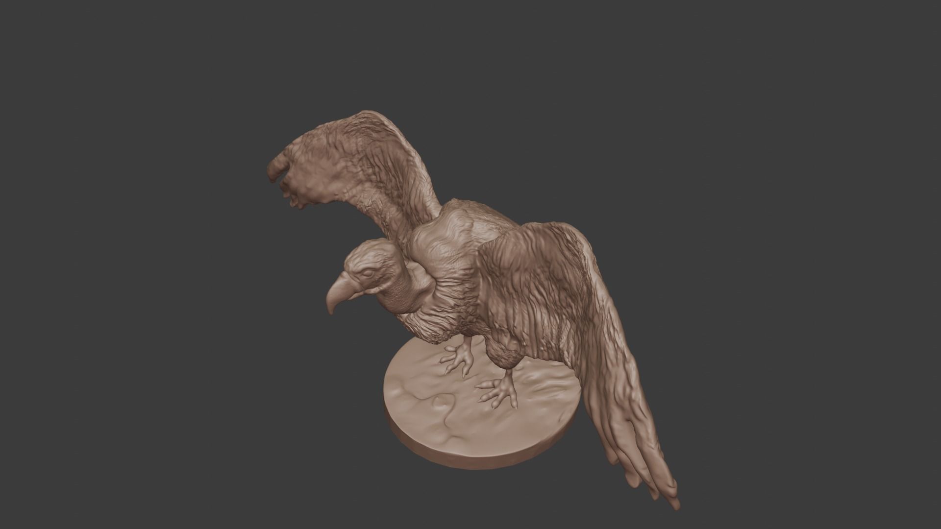 Vulture wings spread out stl 3D print model_2