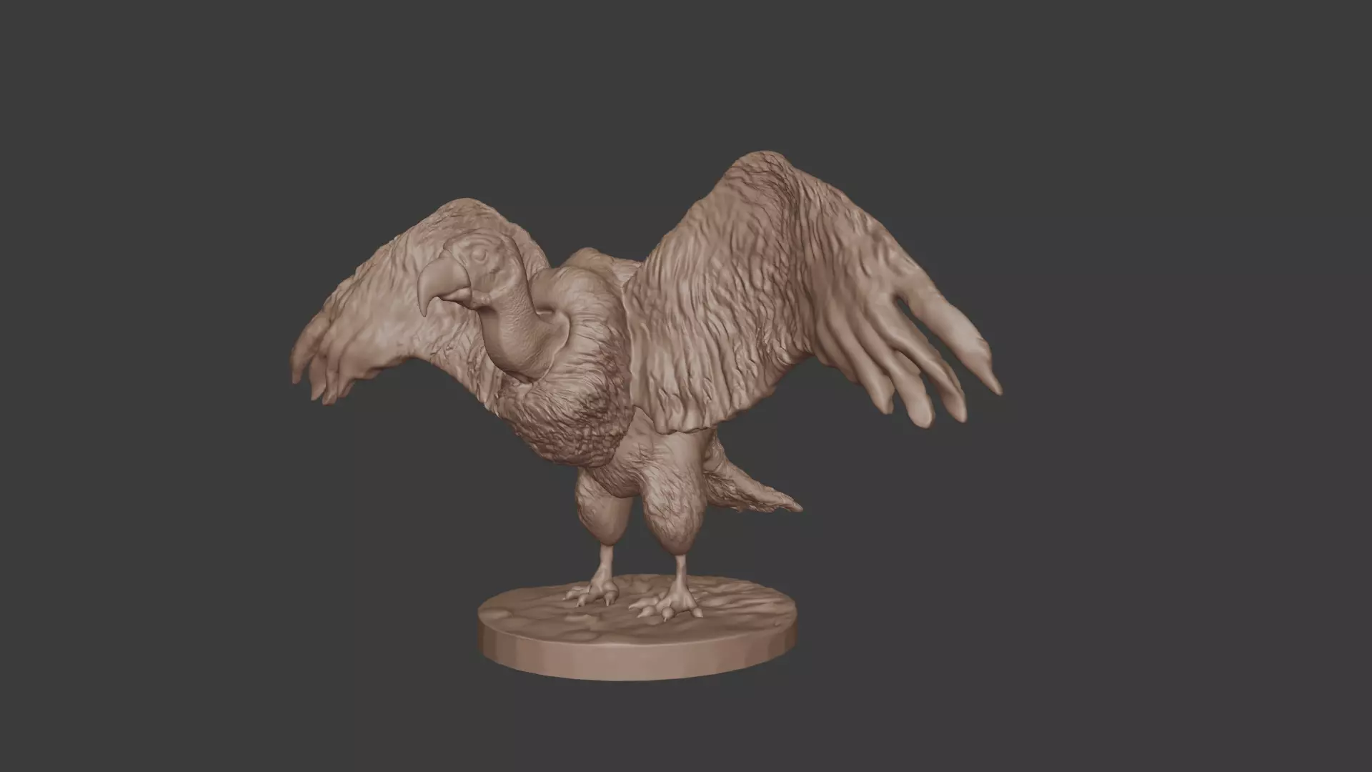 Vulture wings spread out stl 3D print model_0