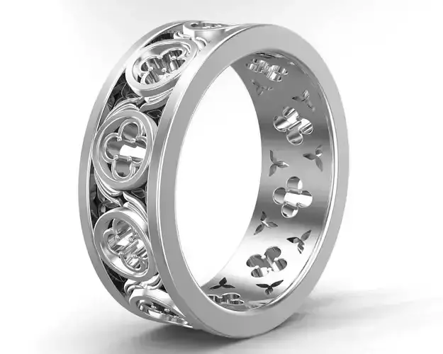 Men Sterling Silver Cloves Ring