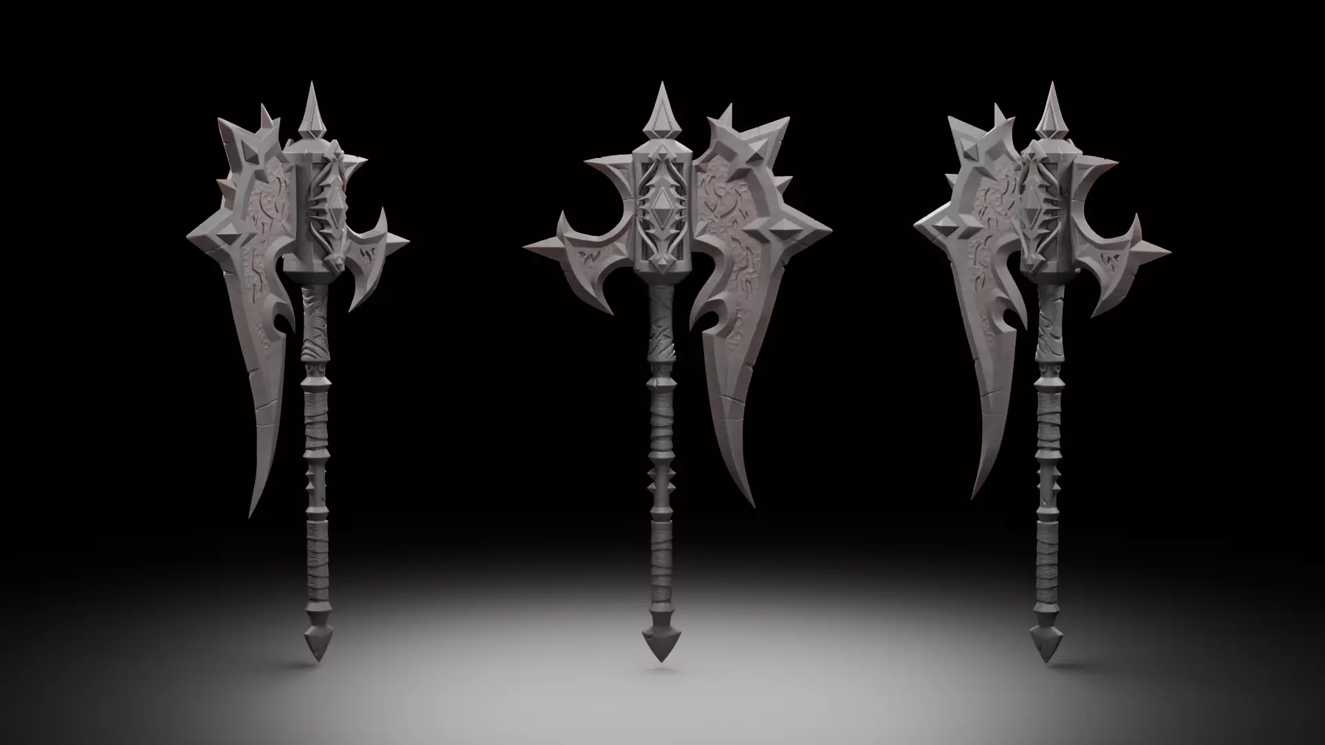 Fyrakk Legendary Axe - World of Warcraft  3D print model_0