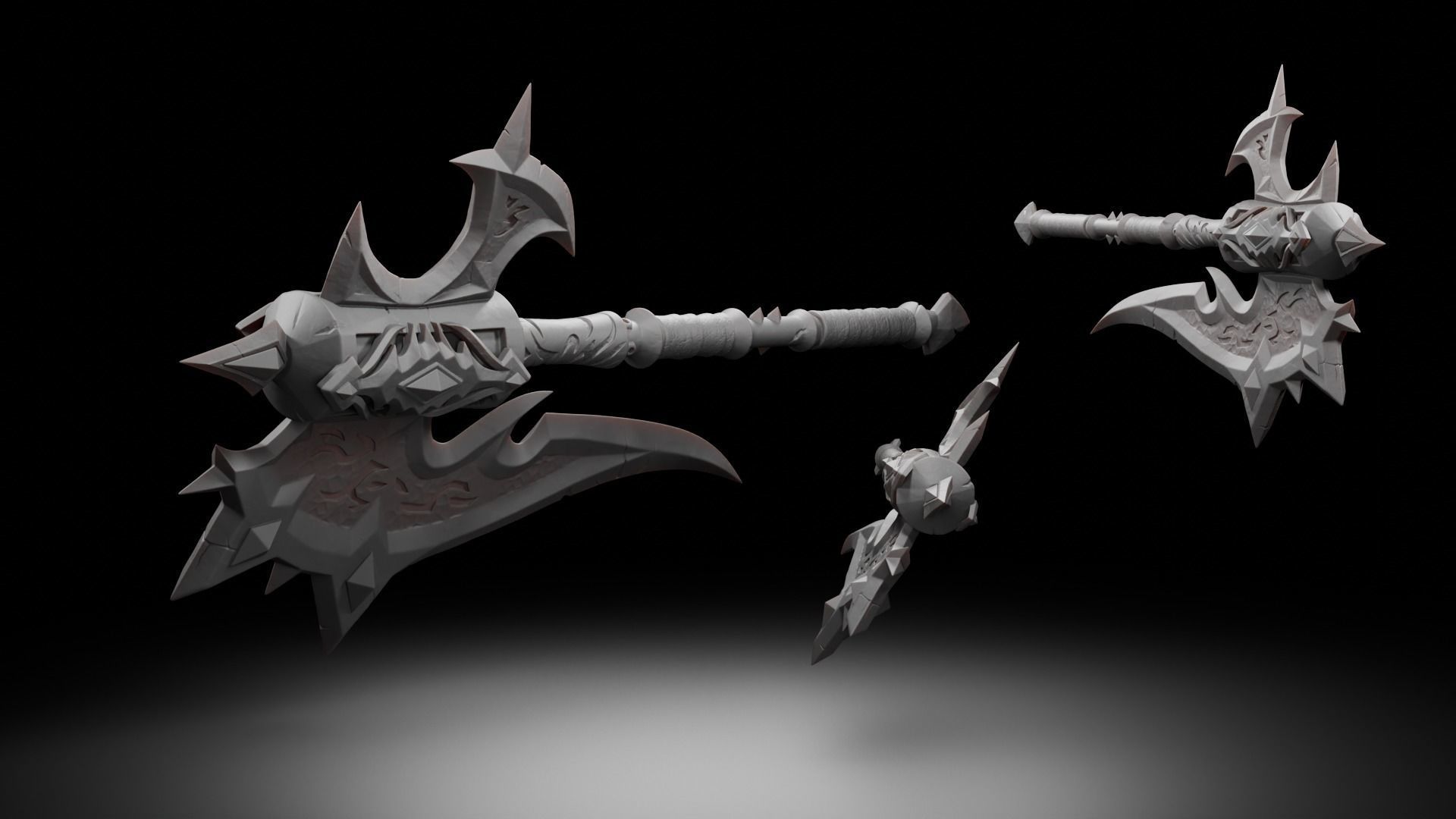 Fyrakk Legendary Axe - World of Warcraft  3D print model_2