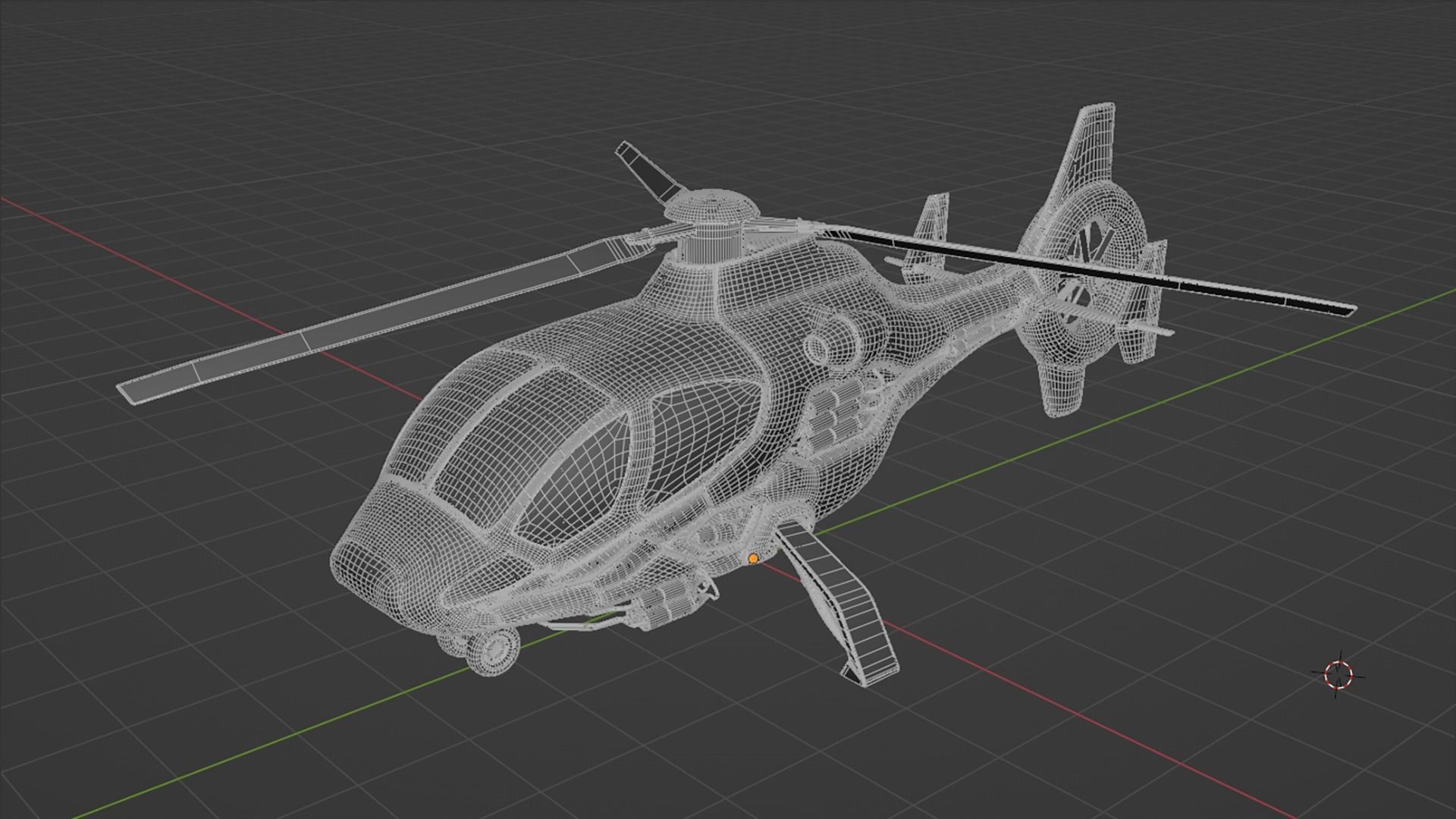 Futuristic Transport Utility Helicopter Sci fi  Low-poly 3D model_9