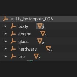 Futuristic Transport Utility Helicopter Sci fi  Low-poly 3D model_13