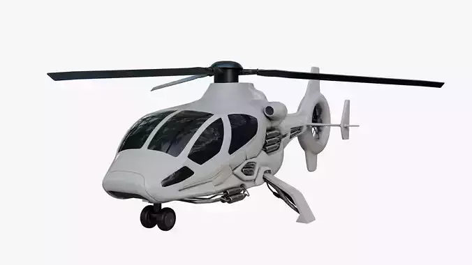 Futuristic Transport Utility Helicopter Sci fi 