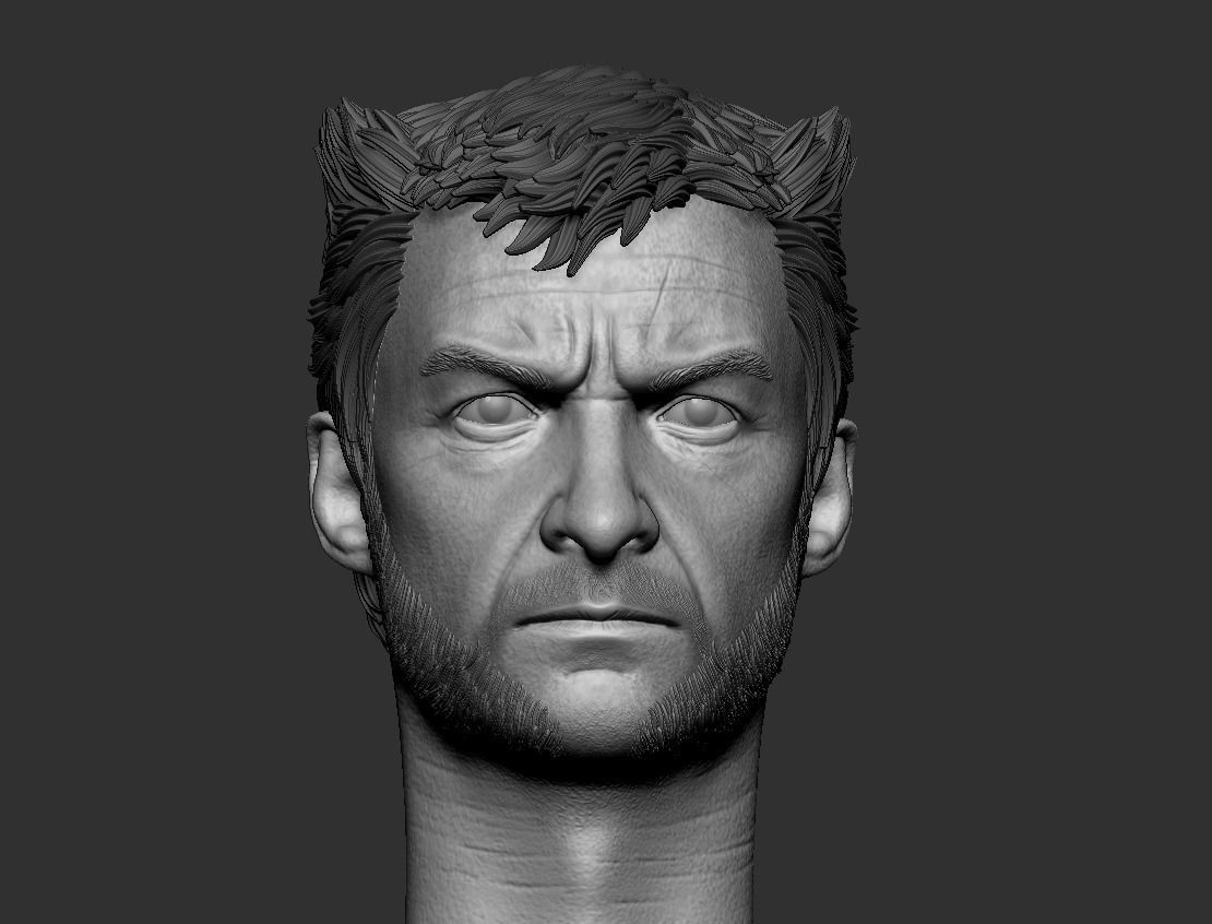 Wolverine Hugh Jackman 3d printable head two pack 3D print model_19