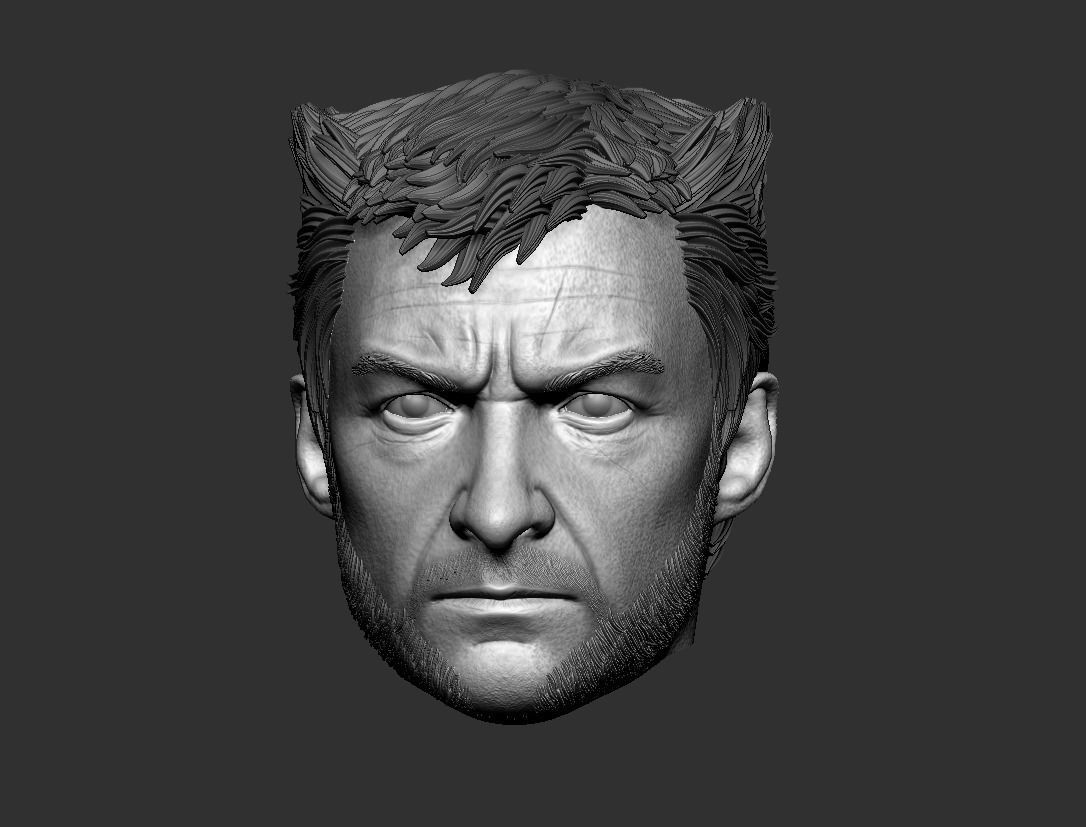 Wolverine Hugh Jackman 3d printable head two pack 3D print model_23