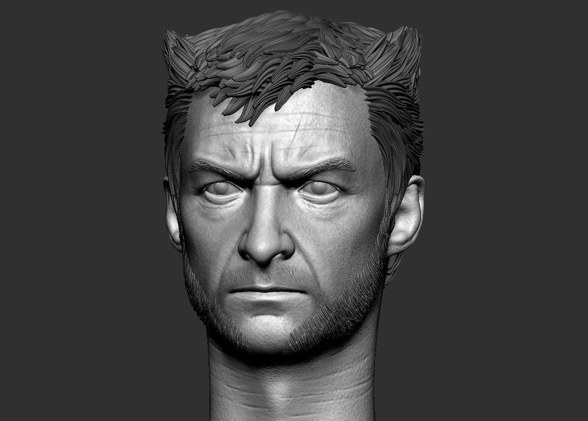 Wolverine Hugh Jackman 3d printable head two pack 3D print model_5