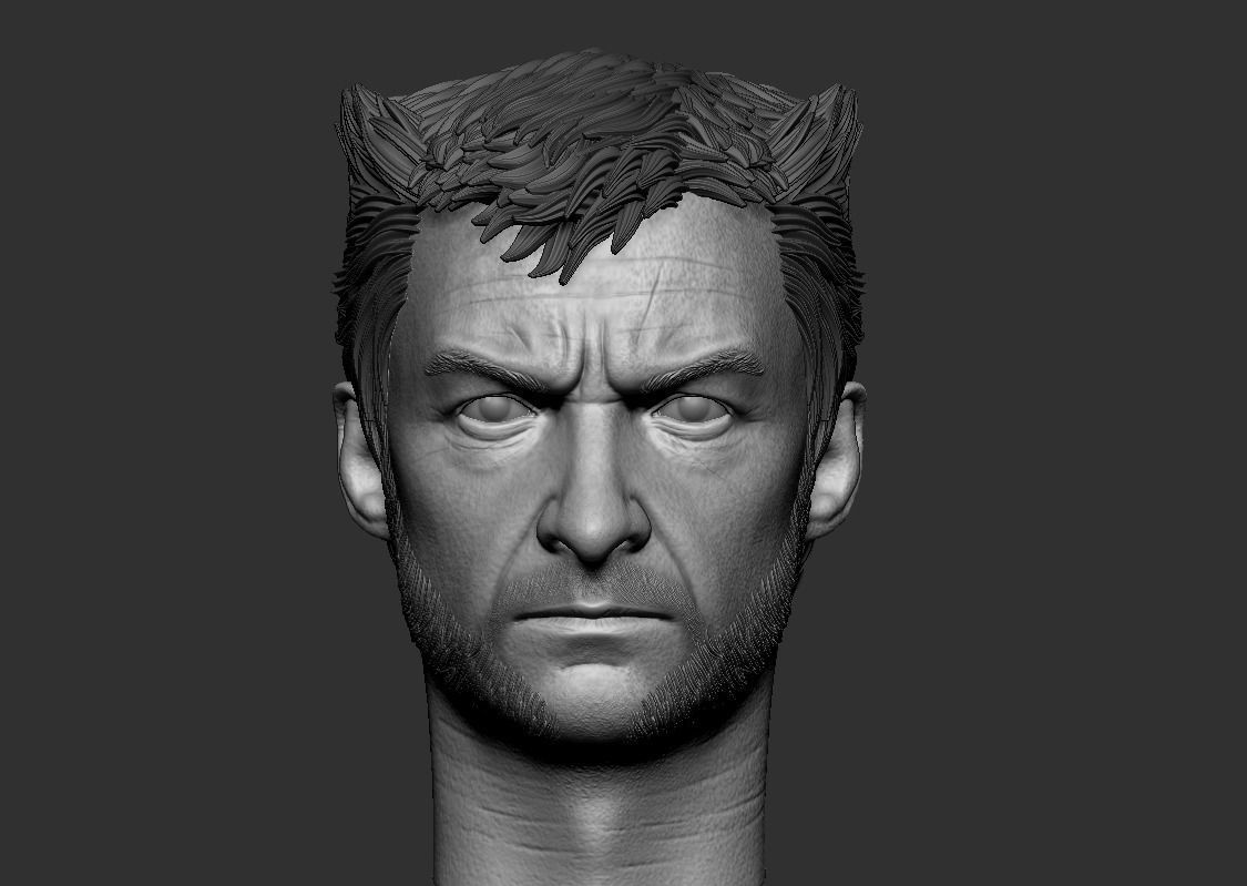 Wolverine Hugh Jackman 3d printable head two pack 3D print model_20