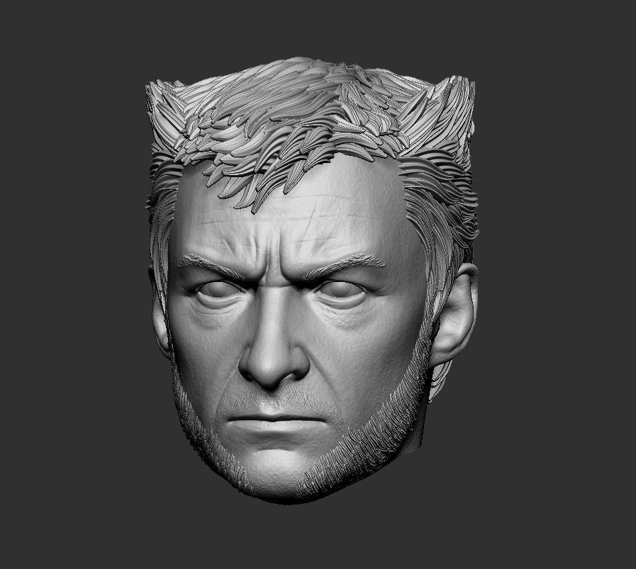 Wolverine Hugh Jackman 3d printable head two pack 3D print model_16