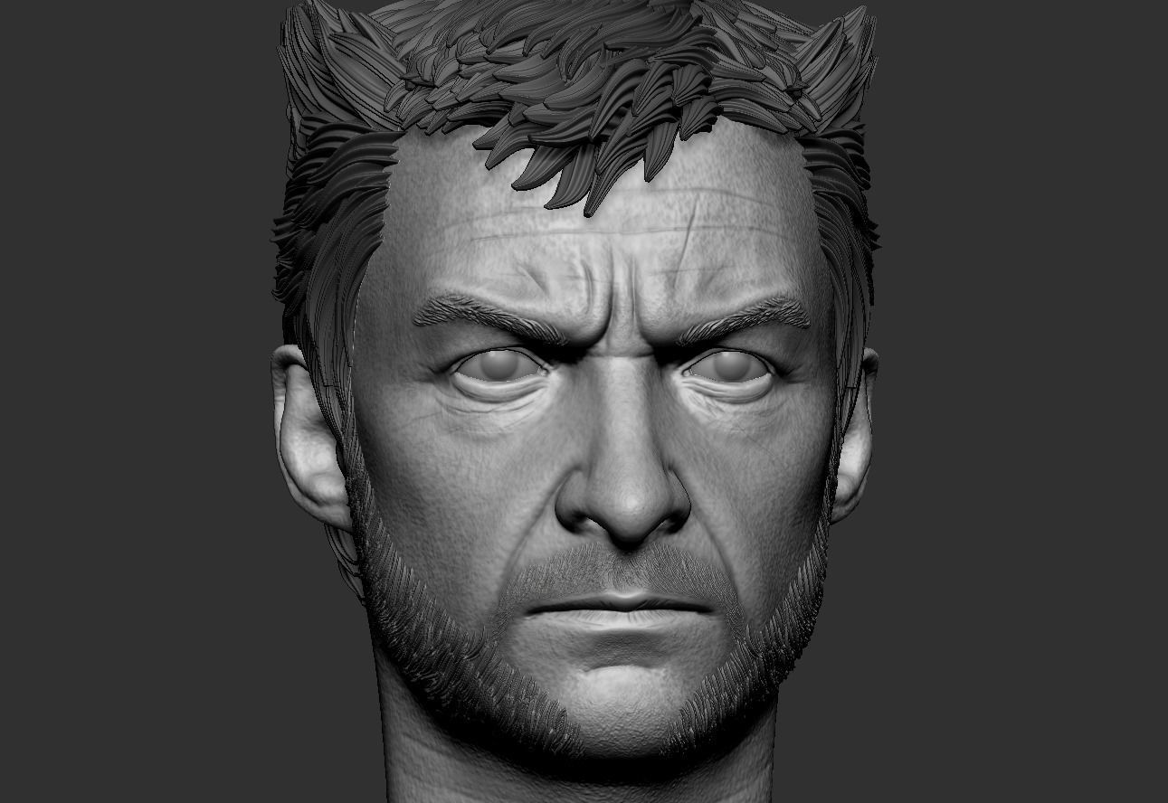 Wolverine Hugh Jackman 3d printable head two pack 3D print model_18