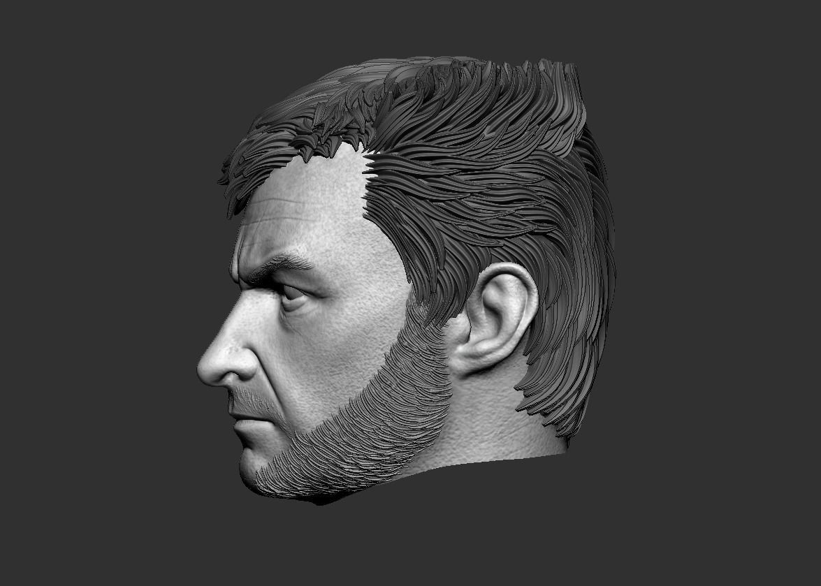 Wolverine Hugh Jackman 3d printable head two pack 3D print model_12