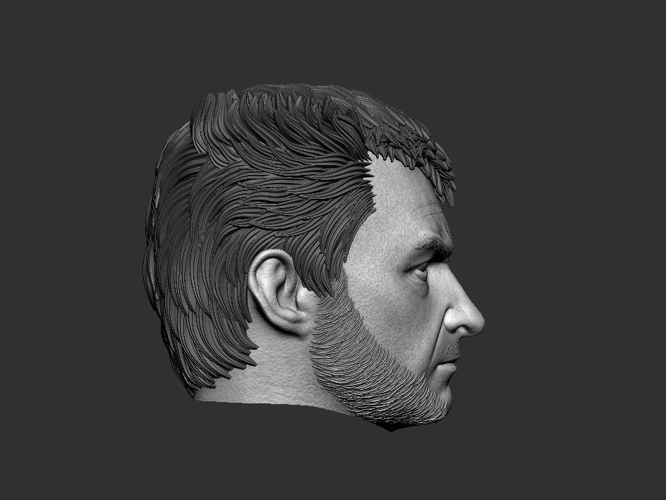 Wolverine Hugh Jackman 3d printable head two pack 3D print model_10