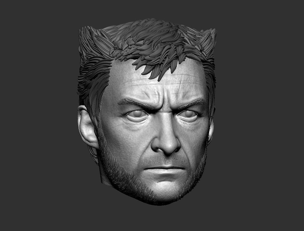 Wolverine Hugh Jackman 3d printable head two pack 3D print model_21