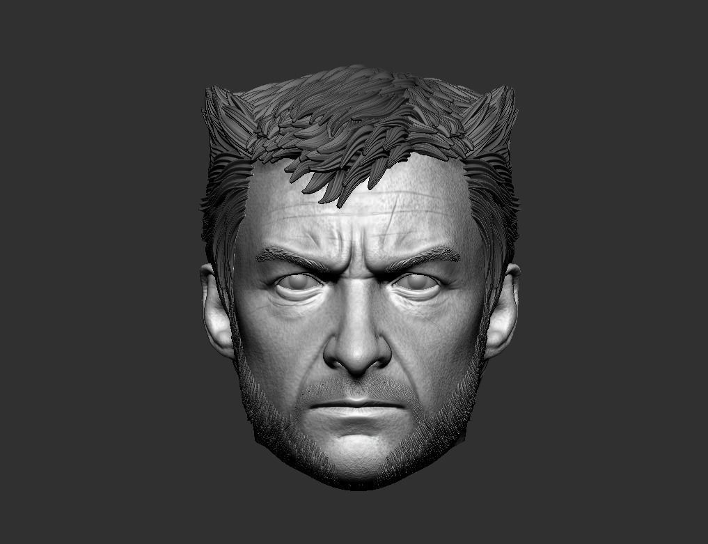 Wolverine Hugh Jackman 3d printable head two pack 3D print model_9