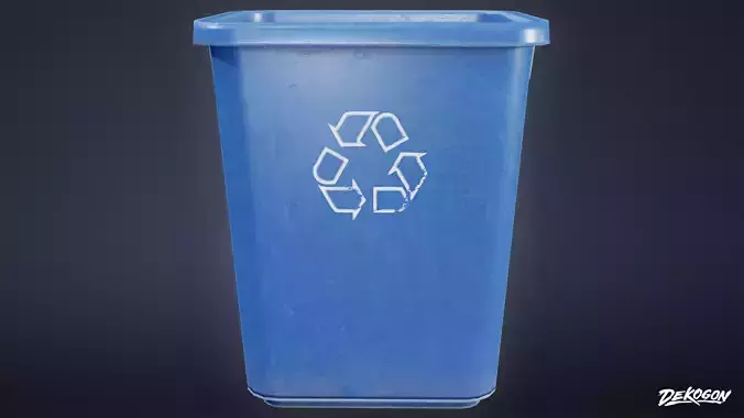 HIGH SCHOOL CLASSROOM - Recycle Bin 01 - LOW POLY